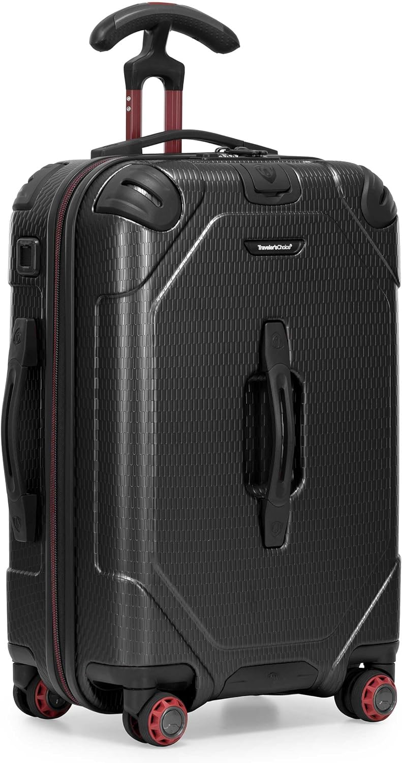 Maxporter II Polycarbonate Hardside Trunk with Spinner Wheels, Navy, 22-Inch Carry-on Luggage