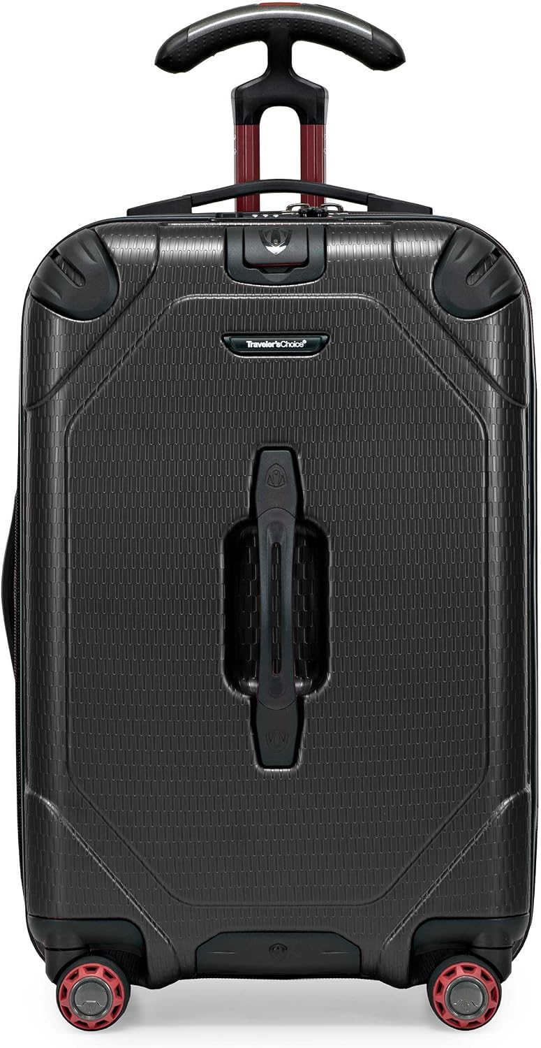 Maxporter II Polycarbonate Hardside Trunk with Spinner Wheels, Navy, 22-Inch Carry-on Luggage