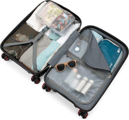 Maxporter II Polycarbonate Hardside Trunk with Spinner Wheels, Navy, 22-Inch Carry-on Luggage