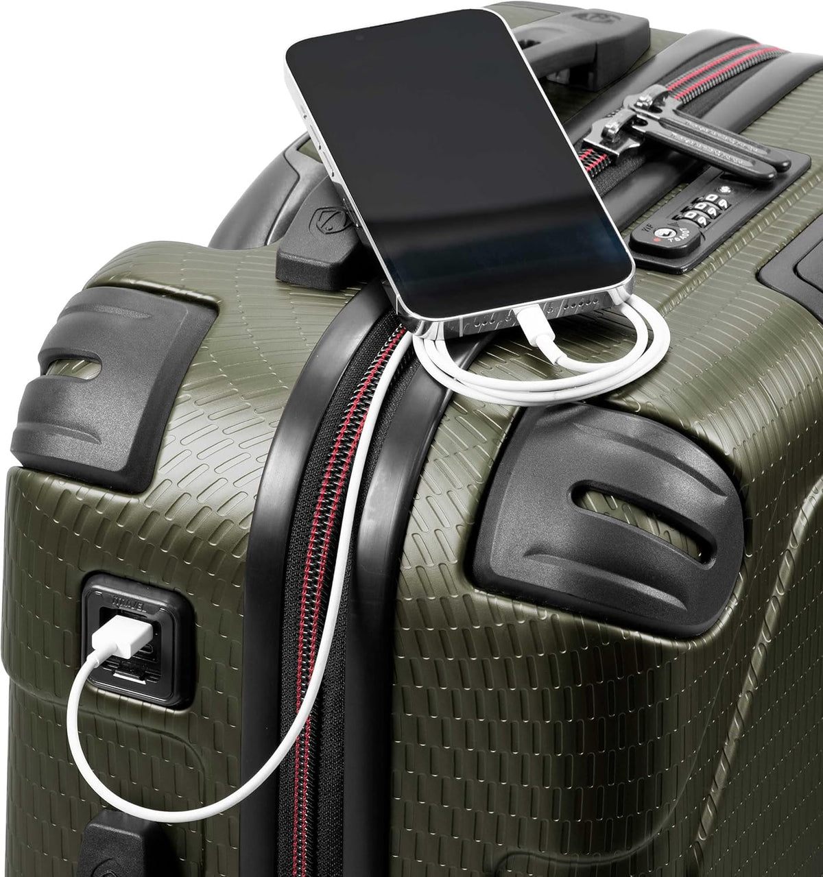 Maxporter II Polycarbonate Hardside Trunk with Spinner Wheels, Navy, 22-Inch Carry-on Luggage
