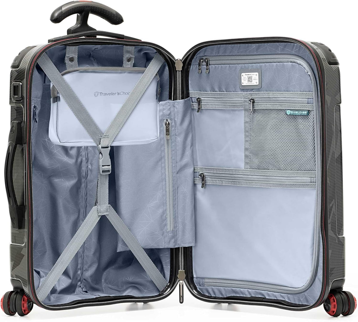 Maxporter II Polycarbonate Hardside Trunk with Spinner Wheels, Navy, 22-Inch Carry-on Luggage
