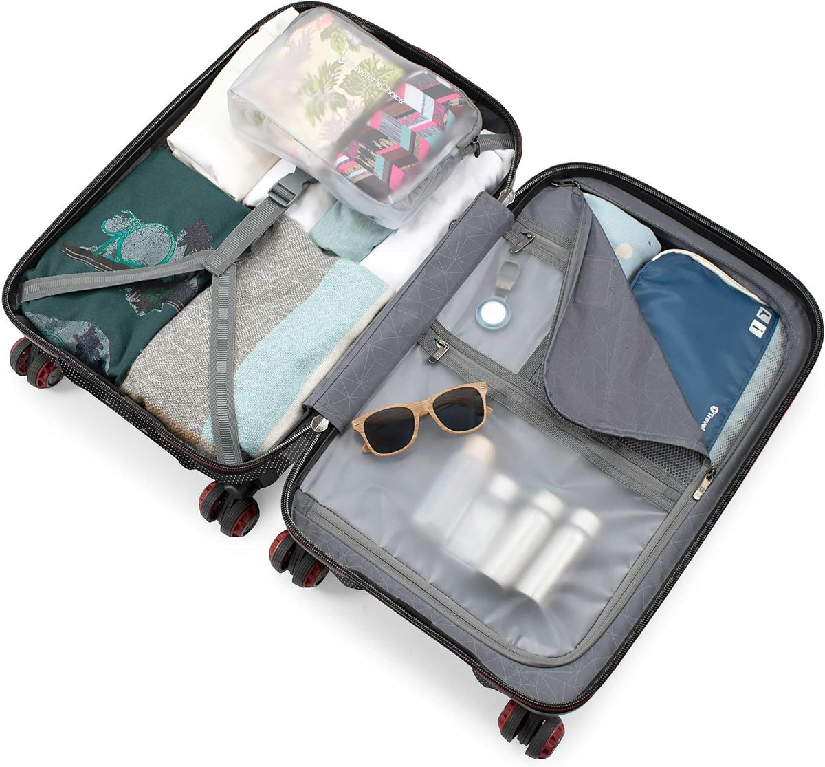 Maxporter II Polycarbonate Hardside Trunk with Spinner Wheels, Navy, 22-Inch Carry-on Luggage