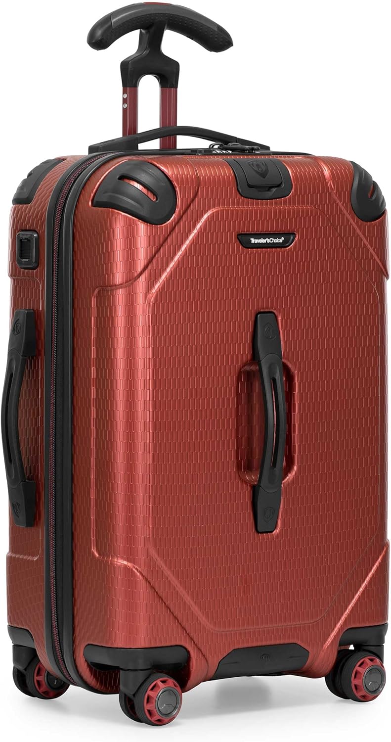 Maxporter II Polycarbonate Hardside Trunk with Spinner Wheels, Navy, 22-Inch Carry-on Luggage