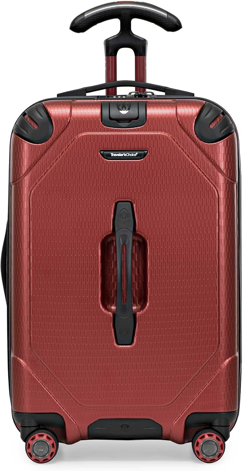 Maxporter II Polycarbonate Hardside Trunk with Spinner Wheels, Navy, 22-Inch Carry-on Luggage