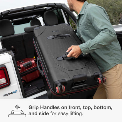 Maxporter II Polycarbonate Hardside Trunk with Spinner Wheels, Navy, 22-Inch Carry-on Luggage