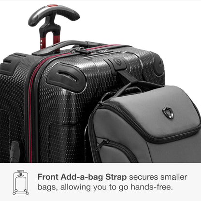 Maxporter II Polycarbonate Hardside Trunk with Spinner Wheels, Navy, 22-Inch Carry-on Luggage