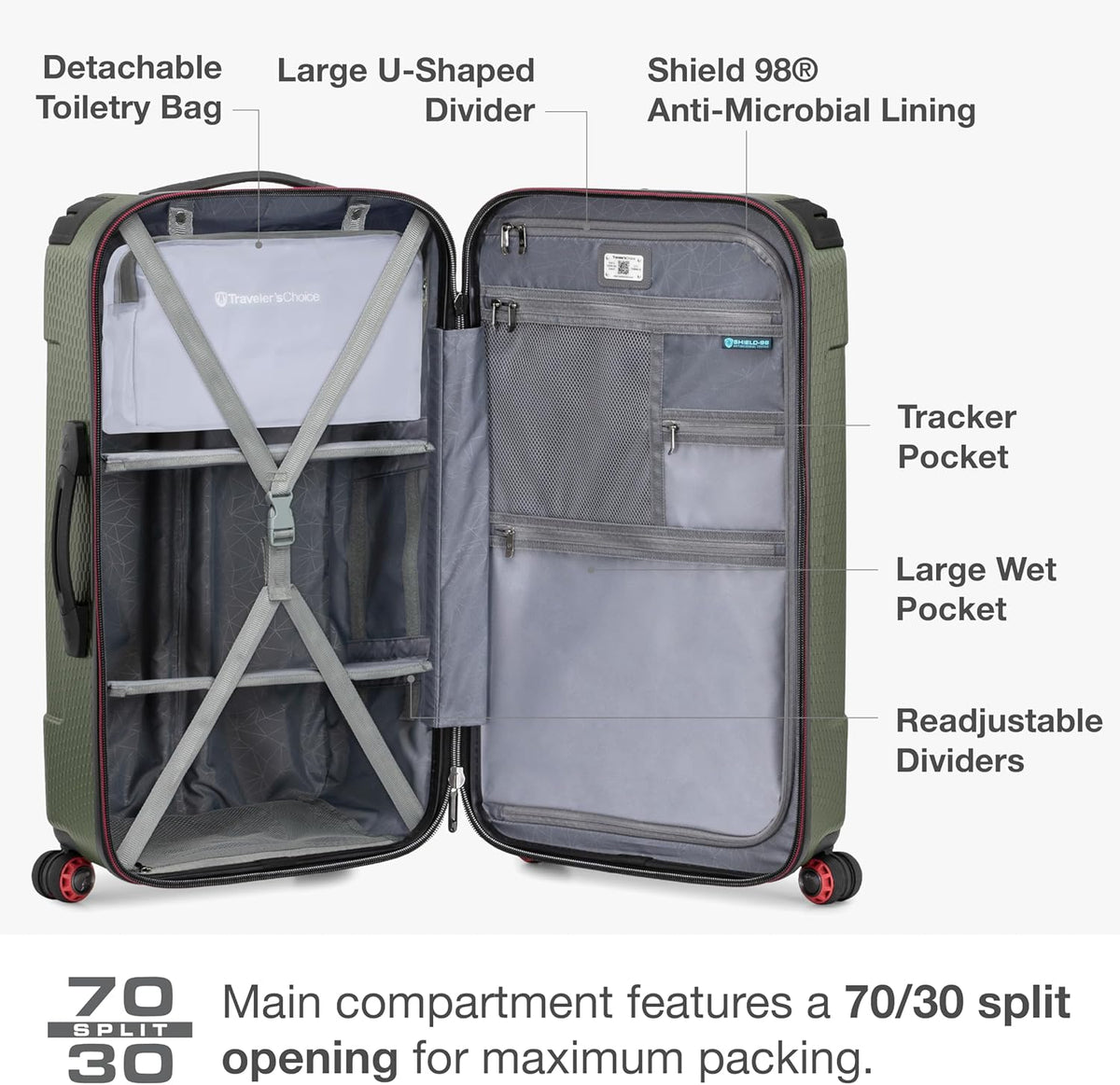 Maxporter II Polycarbonate Hardside Trunk with Spinner Wheels, Navy, 22-Inch Carry-on Luggage