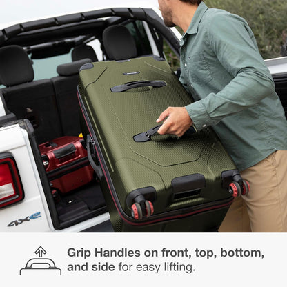 Maxporter II Polycarbonate Hardside Trunk with Spinner Wheels, Navy, 22-Inch Carry-on Luggage