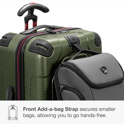 Maxporter II Polycarbonate Hardside Trunk with Spinner Wheels, Navy, 22-Inch Carry-on Luggage