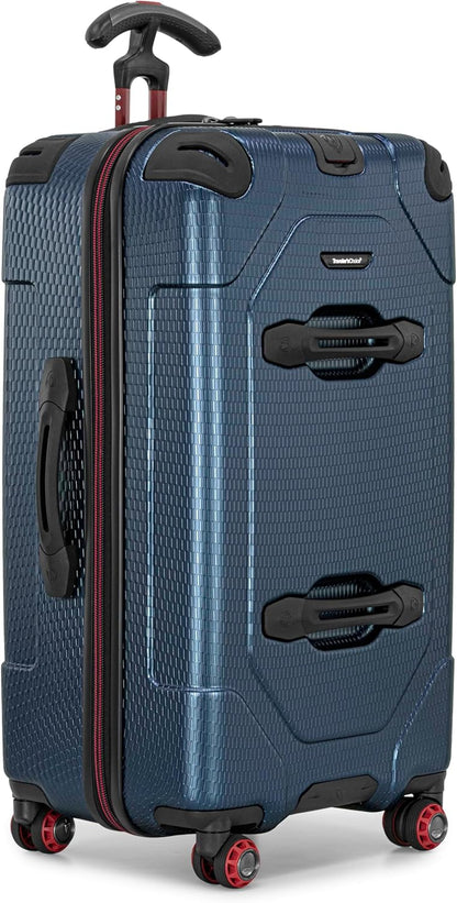 Maxporter II Polycarbonate Hardside Trunk with Spinner Wheels, Navy, 22-Inch Carry-on Luggage