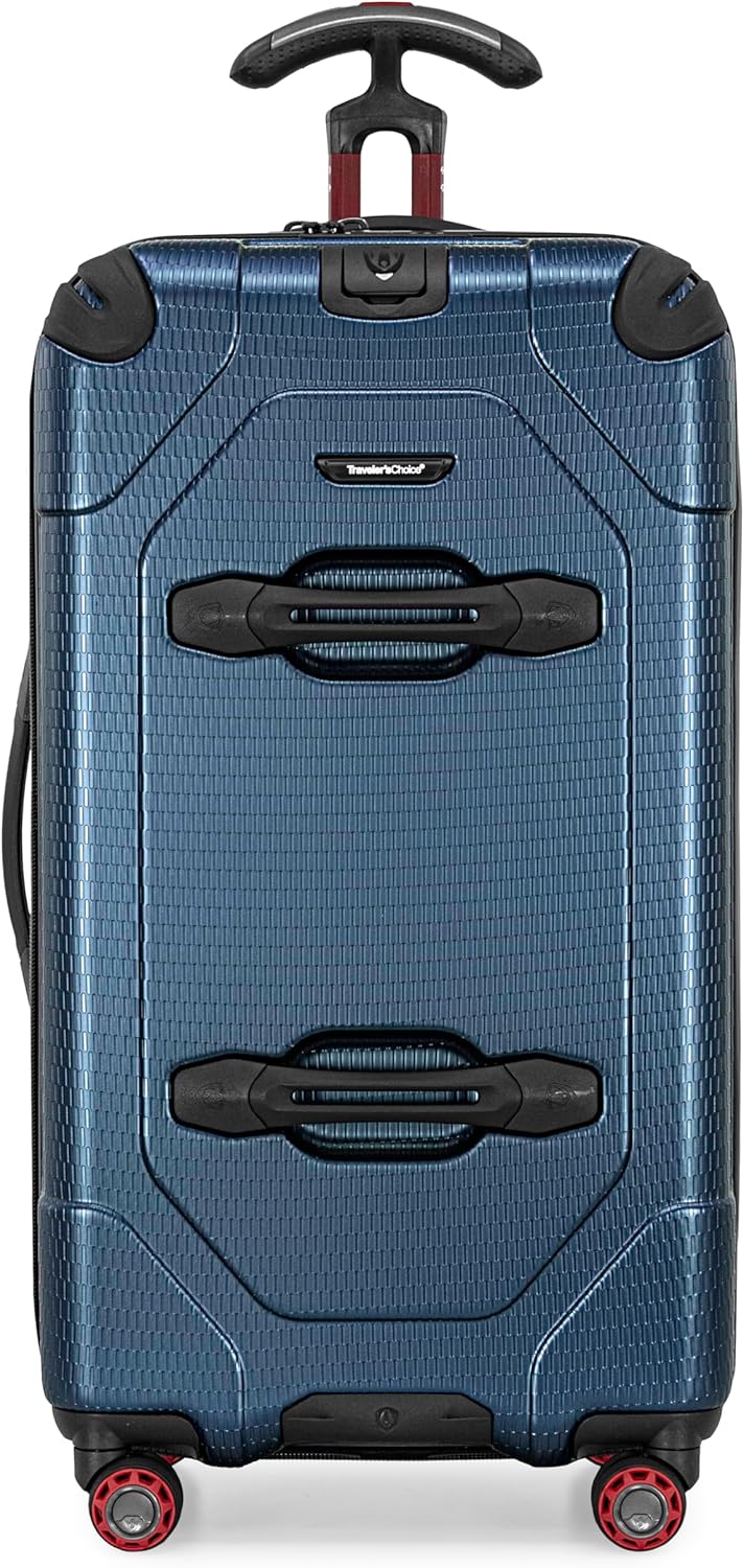 Maxporter II Polycarbonate Hardside Trunk with Spinner Wheels, Navy, 22-Inch Carry-on Luggage