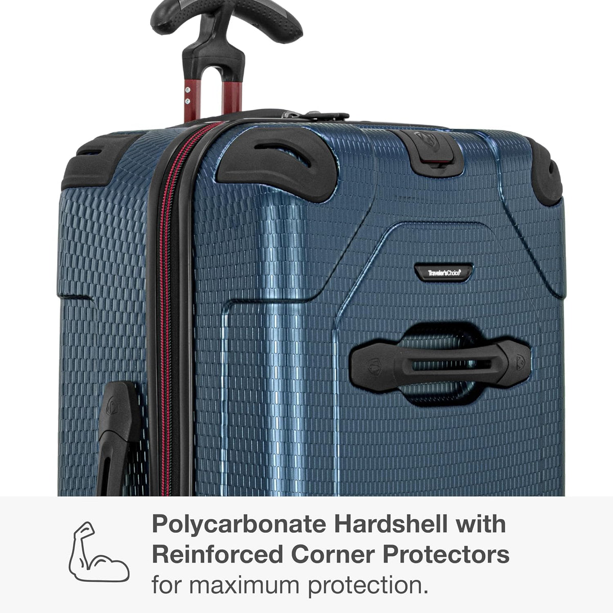 Maxporter II Polycarbonate Hardside Trunk with Spinner Wheels, Navy, 22-Inch Carry-on Luggage