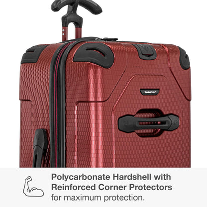 Maxporter II Polycarbonate Hardside Trunk with Spinner Wheels, Navy, 22-Inch Carry-on Luggage