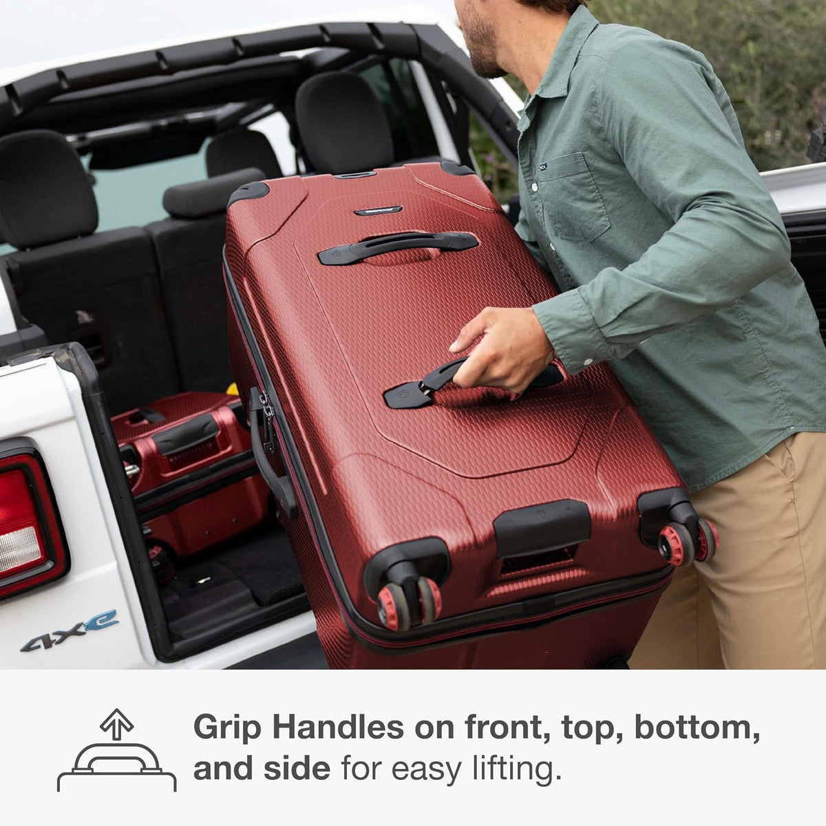 Maxporter II Polycarbonate Hardside Trunk with Spinner Wheels, Navy, 22-Inch Carry-on Luggage