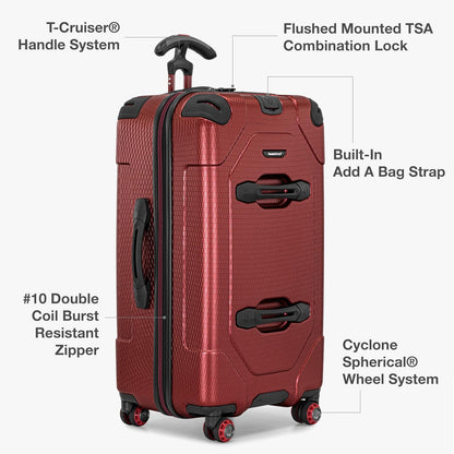 Maxporter II Polycarbonate Hardside Trunk with Spinner Wheels, Navy, 22-Inch Carry-on Luggage