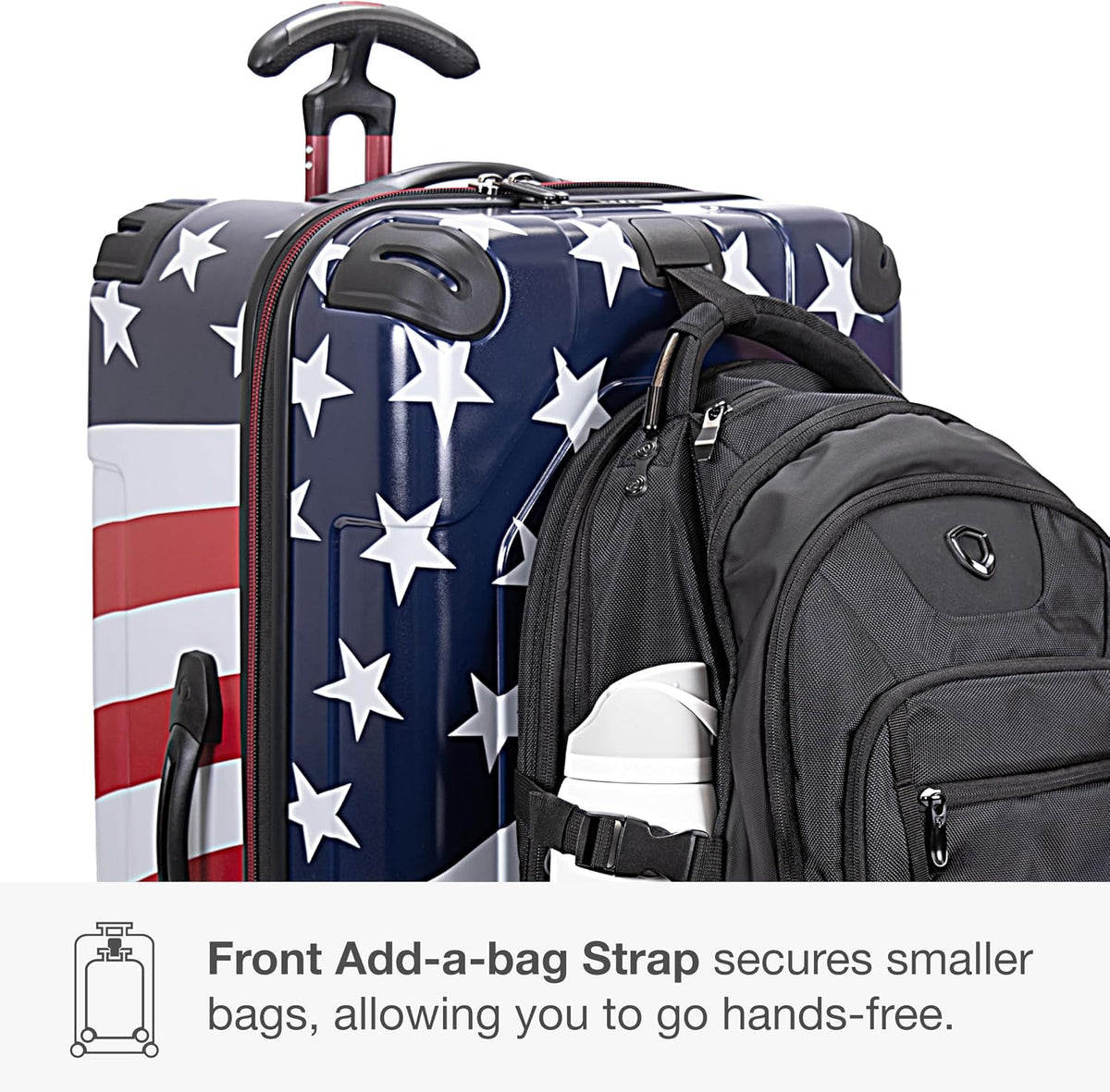Maxporter II Polycarbonate Hardside Trunk with Spinner Wheels, Navy, 22-Inch Carry-on Luggage