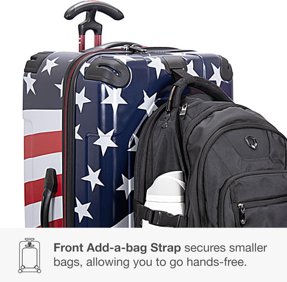 Maxporter II Polycarbonate Hardside Trunk with Spinner Wheels, Navy, 22-Inch Carry-on Luggage
