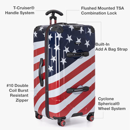Maxporter II Polycarbonate Hardside Trunk with Spinner Wheels, Navy, 22-Inch Carry-on Luggage