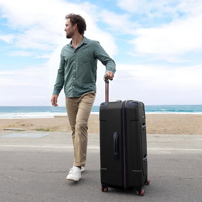 Maxporter II Polycarbonate Hardside Trunk with Spinner Wheels, Navy, 22-Inch Carry-on Luggage
