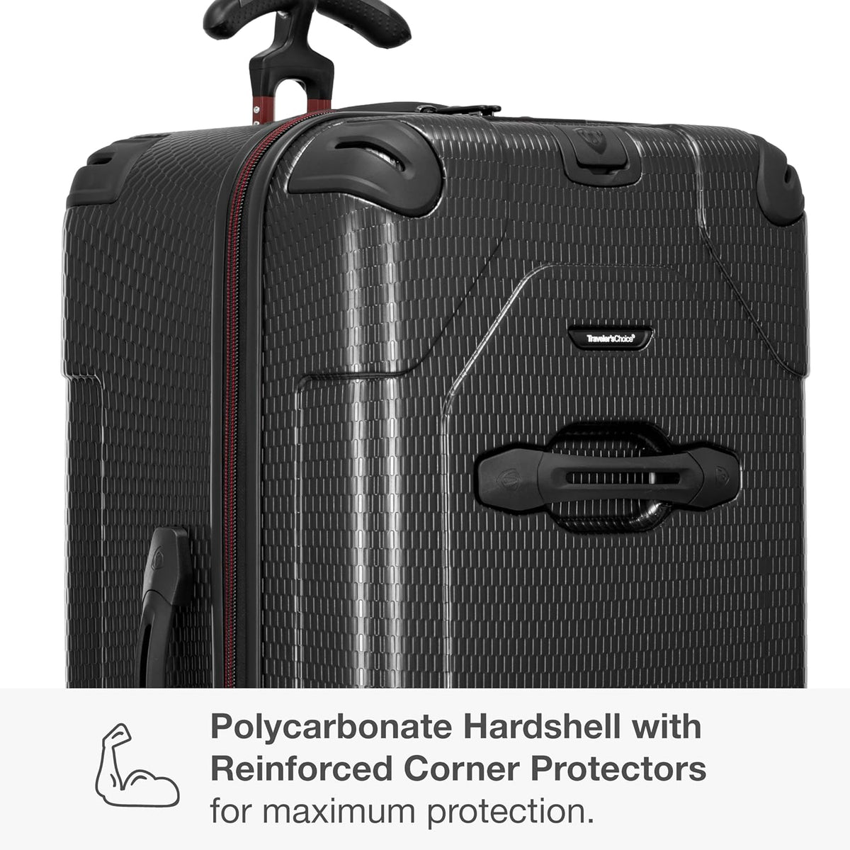 Maxporter II Polycarbonate Hardside Trunk with Spinner Wheels, Navy, 22-Inch Carry-on Luggage