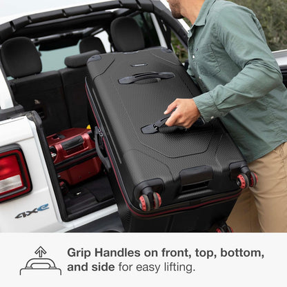Maxporter II Polycarbonate Hardside Trunk with Spinner Wheels, Navy, 22-Inch Carry-on Luggage