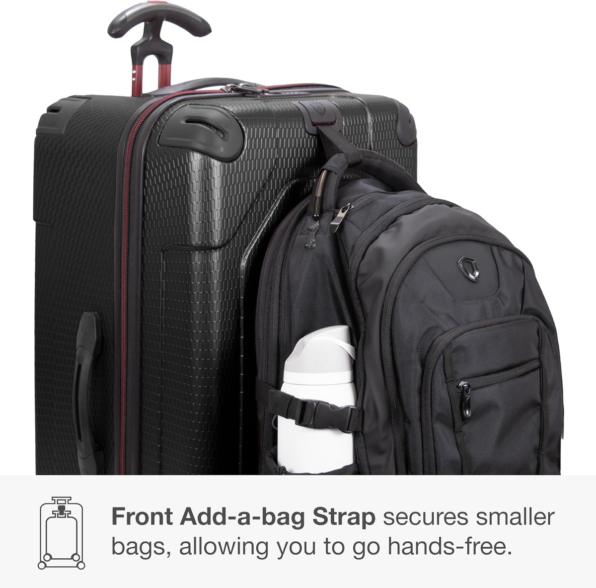 Maxporter II Polycarbonate Hardside Trunk with Spinner Wheels, Navy, 22-Inch Carry-on Luggage