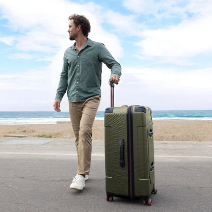 Maxporter II Polycarbonate Hardside Trunk with Spinner Wheels, Navy, 22-Inch Carry-on Luggage