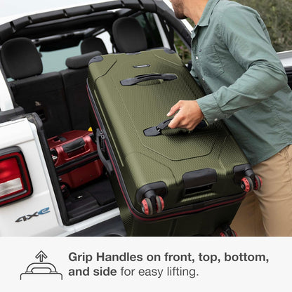 Maxporter II Polycarbonate Hardside Trunk with Spinner Wheels, Navy, 22-Inch Carry-on Luggage