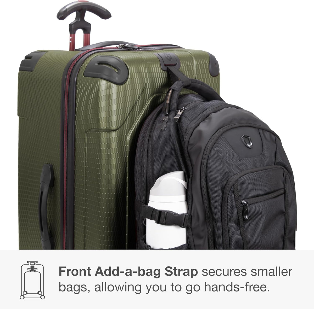 Maxporter II Polycarbonate Hardside Trunk with Spinner Wheels, Navy, 22-Inch Carry-on Luggage