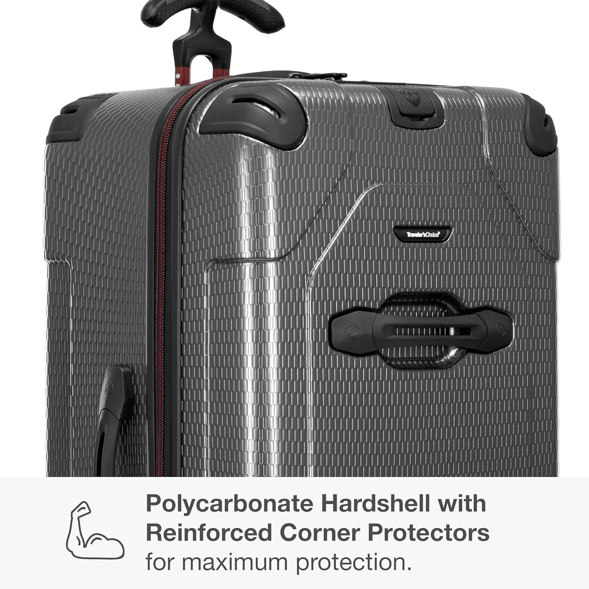 Maxporter II Polycarbonate Hardside Trunk with Spinner Wheels, Navy, 22-Inch Carry-on Luggage