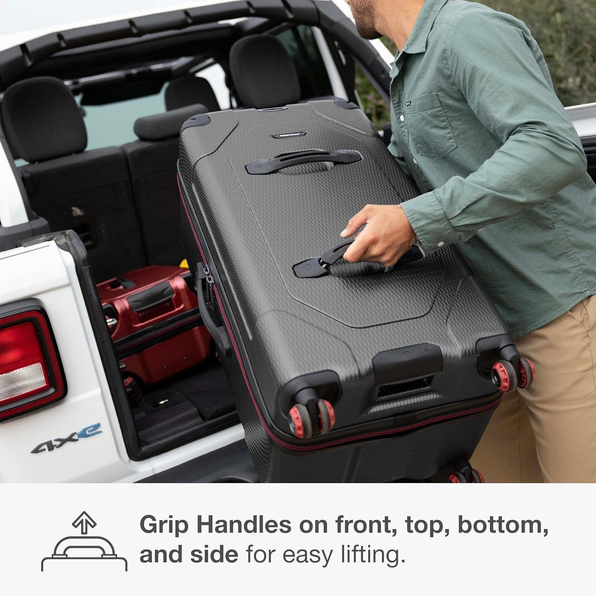 Maxporter II Polycarbonate Hardside Trunk with Spinner Wheels, Navy, 22-Inch Carry-on Luggage