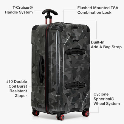 Maxporter II Polycarbonate Hardside Trunk with Spinner Wheels, Navy, 22-Inch Carry-on Luggage