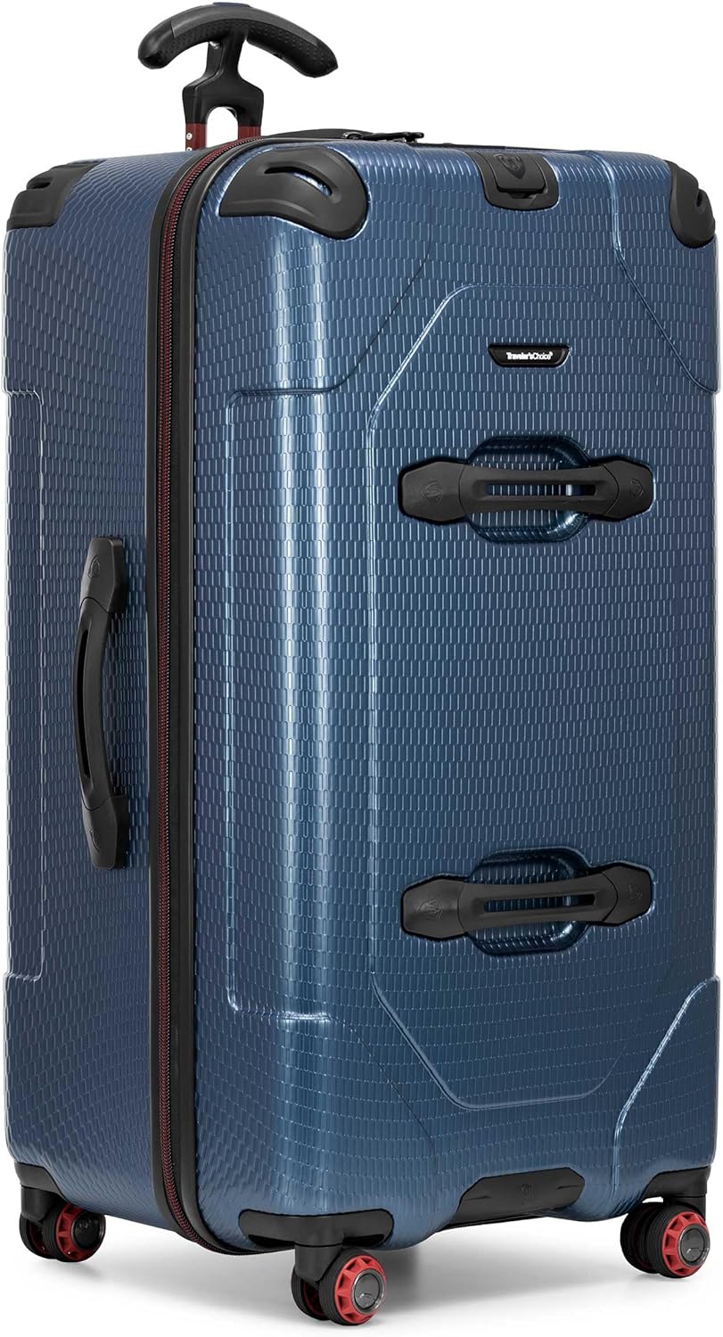 Maxporter II Polycarbonate Hardside Trunk with Spinner Wheels, Navy, 22-Inch Carry-on Luggage