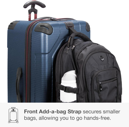 Maxporter II Polycarbonate Hardside Trunk with Spinner Wheels, Navy, 22-Inch Carry-on Luggage