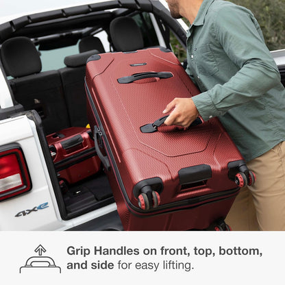 Maxporter II Polycarbonate Hardside Trunk with Spinner Wheels, Navy, 22-Inch Carry-on Luggage