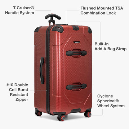 Maxporter II Polycarbonate Hardside Trunk with Spinner Wheels, Navy, 22-Inch Carry-on Luggage