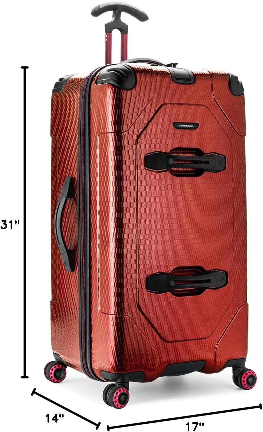 Maxporter II Polycarbonate Hardside Trunk with Spinner Wheels, Navy, 22-Inch Carry-on Luggage