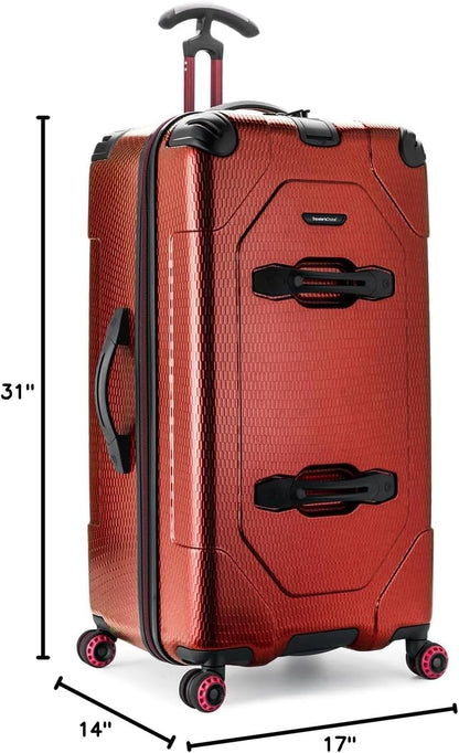 Maxporter II Polycarbonate Hardside Trunk with Spinner Wheels, Navy, 22-Inch Carry-on Luggage