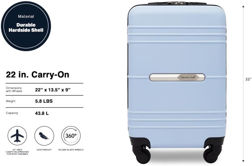 22" Richmond Spinner Carry-On Luggage, Bone
