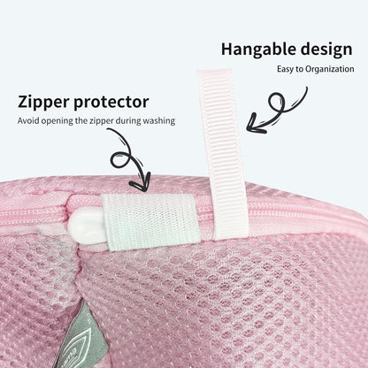 Shoe Washing Machine Bag, Shoe Cleaning Bag, Grey Zipper, 7x15" | Shoe Bag, For Sneaker, Tennis, Footwear, Trainers, Slippers, Sock, Honeycomb Mesh, Prevent Tangling