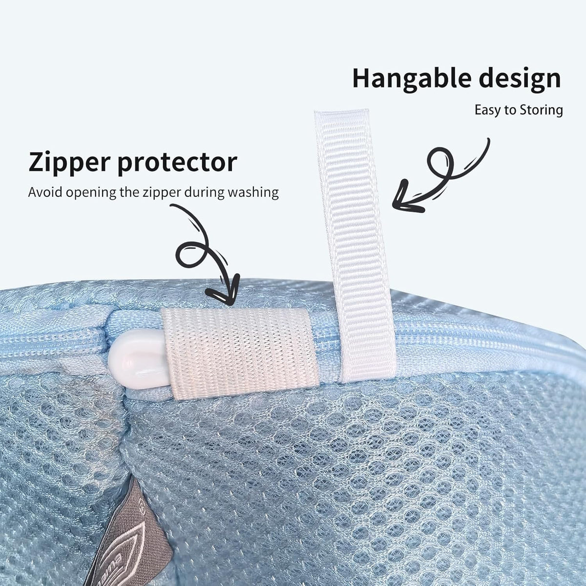 Shoe Washing Machine Bag, Shoe Cleaning Bag, Grey Zipper, 7x15" | Shoe Bag, For Sneaker, Tennis, Footwear, Trainers, Slippers, Sock, Honeycomb Mesh, Prevent Tangling