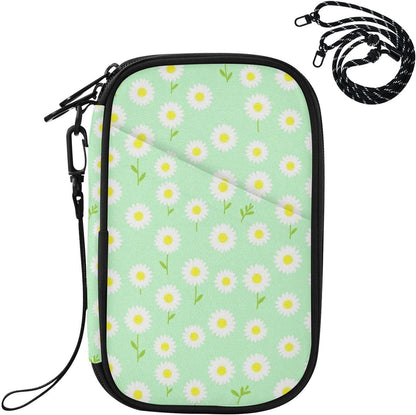 Travel Document Organizer 21×14×3 CM | Water Resistant Oxford Pen Loop Multi-Way Carry for Men Women Travel Butterfly Blooms