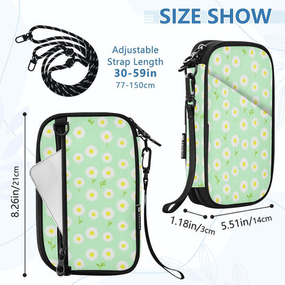 Travel Document Organizer 21×14×3 CM | Water Resistant Oxford Pen Loop Multi-Way Carry for Men Women Travel Butterfly Blooms