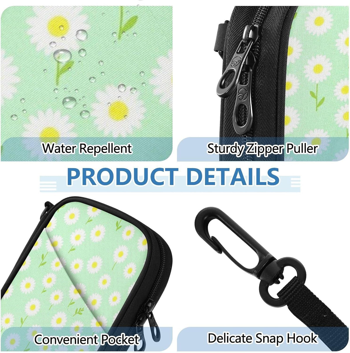 Travel Document Organizer 21×14×3 CM | Water Resistant Oxford Pen Loop Multi-Way Carry for Men Women Travel Butterfly Blooms