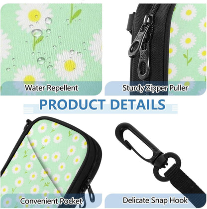 Travel Document Organizer 21×14×3 CM | Water Resistant Oxford Pen Loop Multi-Way Carry for Men Women Travel Butterfly Blooms