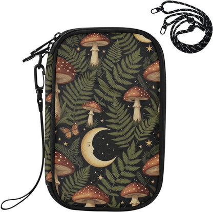 Travel Document Organizer 21×14×3 CM | Water Resistant Oxford Pen Loop Multi-Way Carry for Men Women Travel Butterfly Blooms