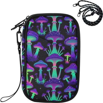 Travel Document Organizer 21×14×3 CM | Water Resistant Oxford Pen Loop Multi-Way Carry for Men Women Travel Butterfly Blooms