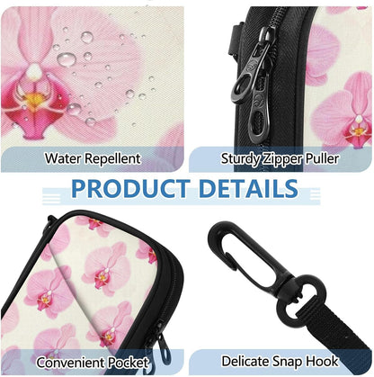 Travel Document Organizer 21×14×3 CM | Water Resistant Oxford Pen Loop Multi-Way Carry for Men Women Travel Butterfly Blooms