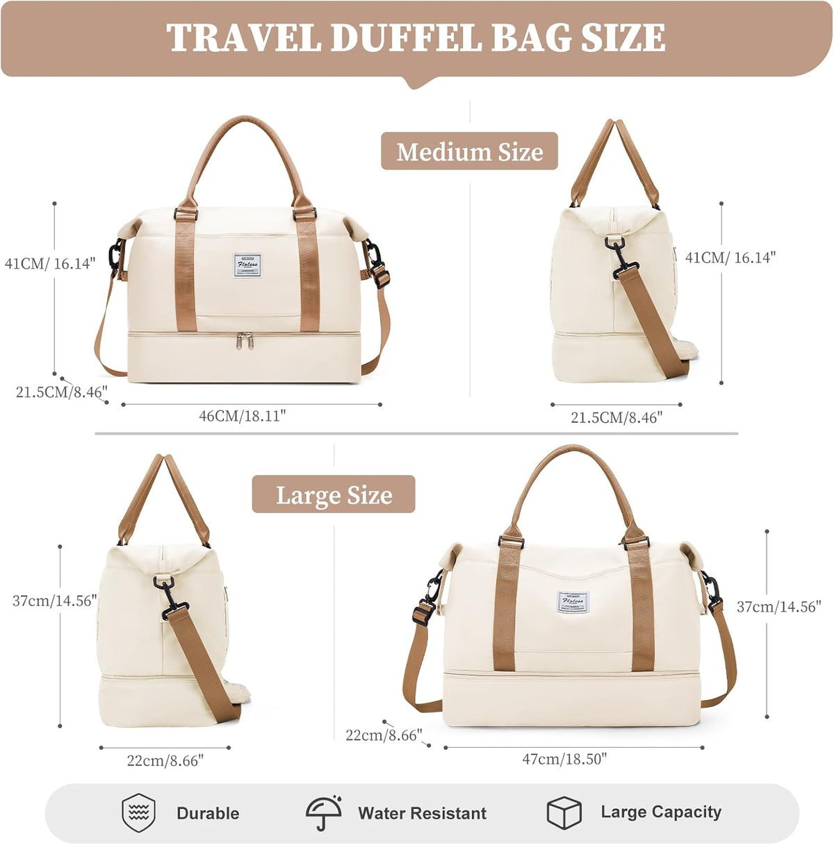 Weekender Bags for Women, Personal Item Travel Bag with Shoes Compartment | Overnight Travel Duffel Bag with Toiletry Bag, Airplane Friendly Carry-On Bag - Colors B
