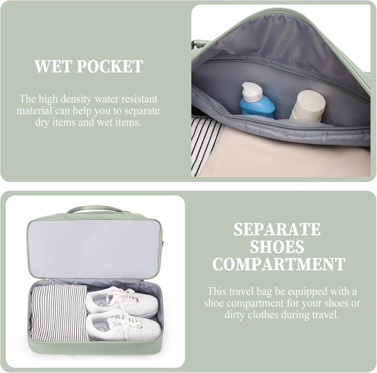 Weekender Bags for Women, Personal Item Travel Bag with Shoes Compartment | Overnight Travel Duffel Bag with Toiletry Bag, Airplane Friendly Carry-On Bag - Colors B